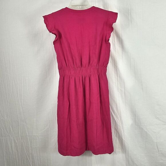 Kate Spade Fluid Crepe Frill Dress Bright Pink Size 0 - Picture 8 of 10